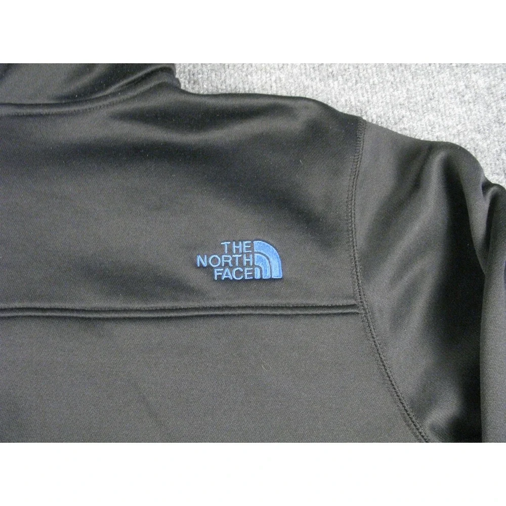 The North‎ Face Mens XL Full Zip Hoodie Jacket Black Blue Fleece Balaclava #1973